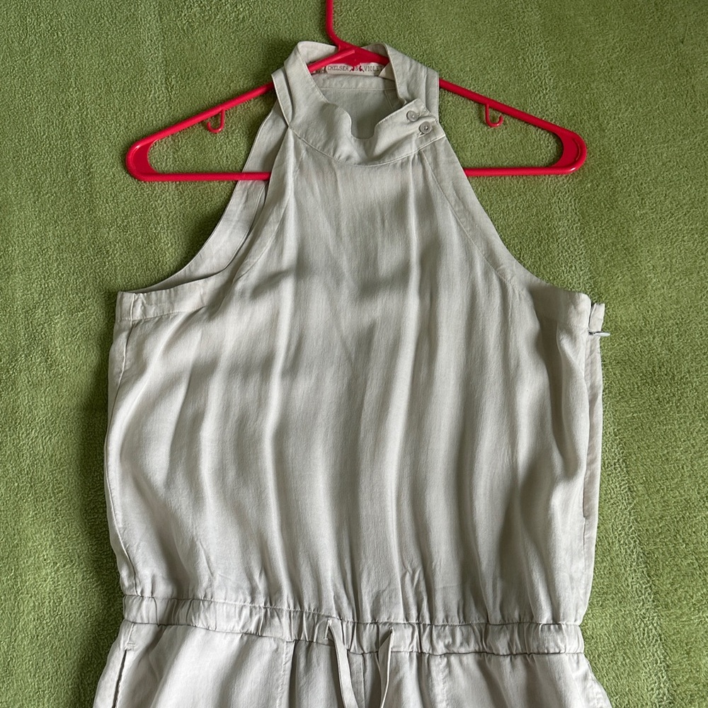 Chelsea & Violet Cream Halter Jumpsuit